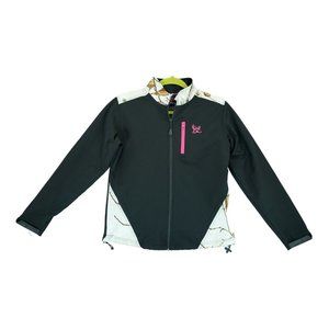 Bushmaster Womens Black And Camouflage Real Tree‎ Full Zip Jacket Size Small S